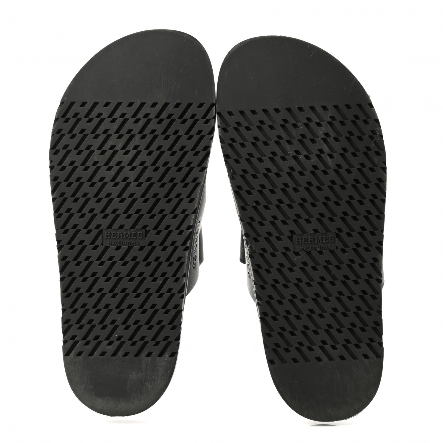 Hermes Calfskin Womens Chypre Sandals 37.5 Black 5 of 10