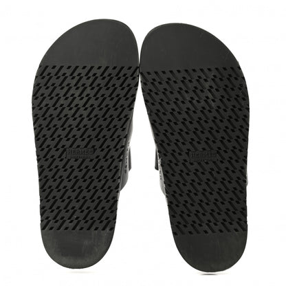 Hermes Calfskin Womens Chypre Sandals 37.5 Black 5 of 10