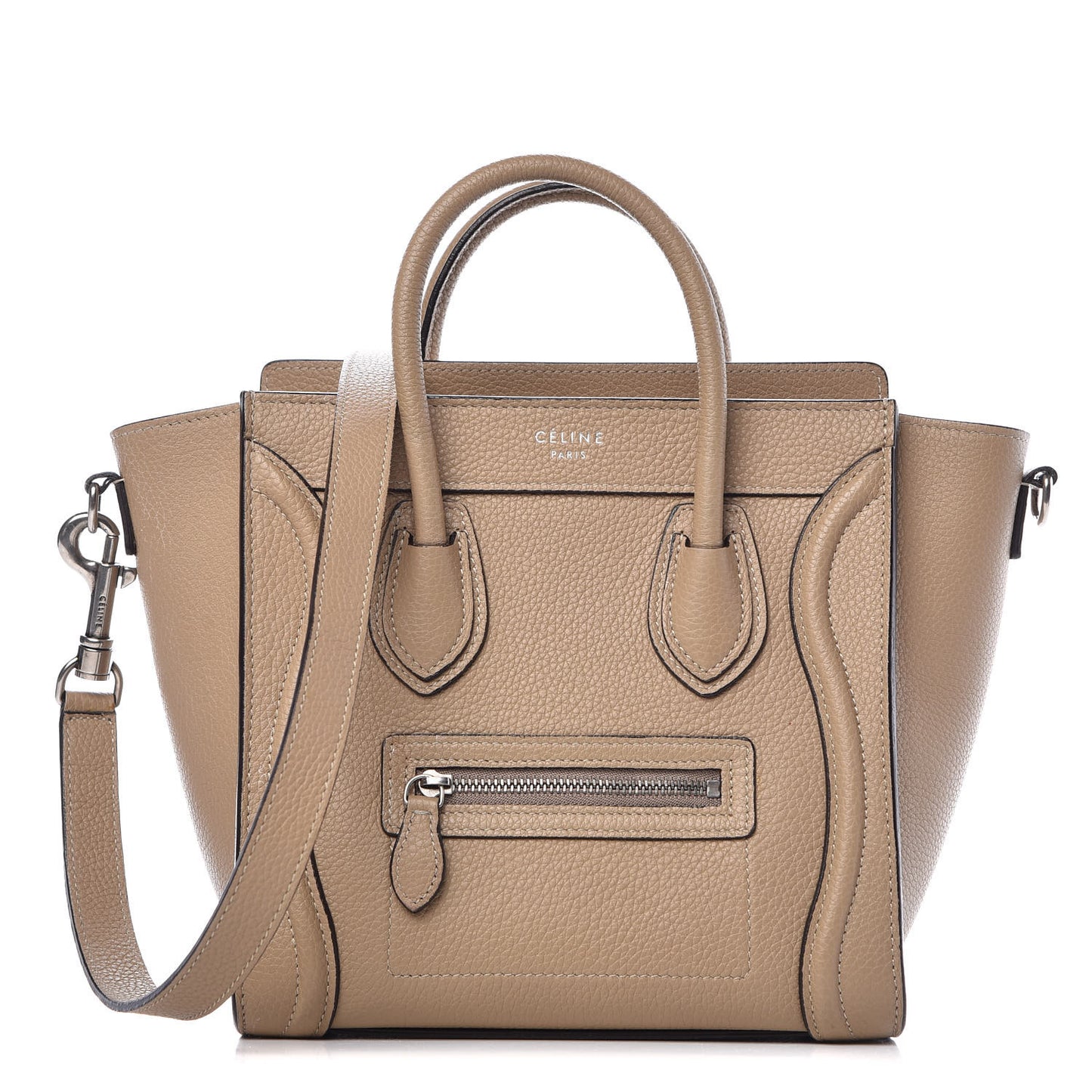 Drummed Calfskin Nano Luggage Dune