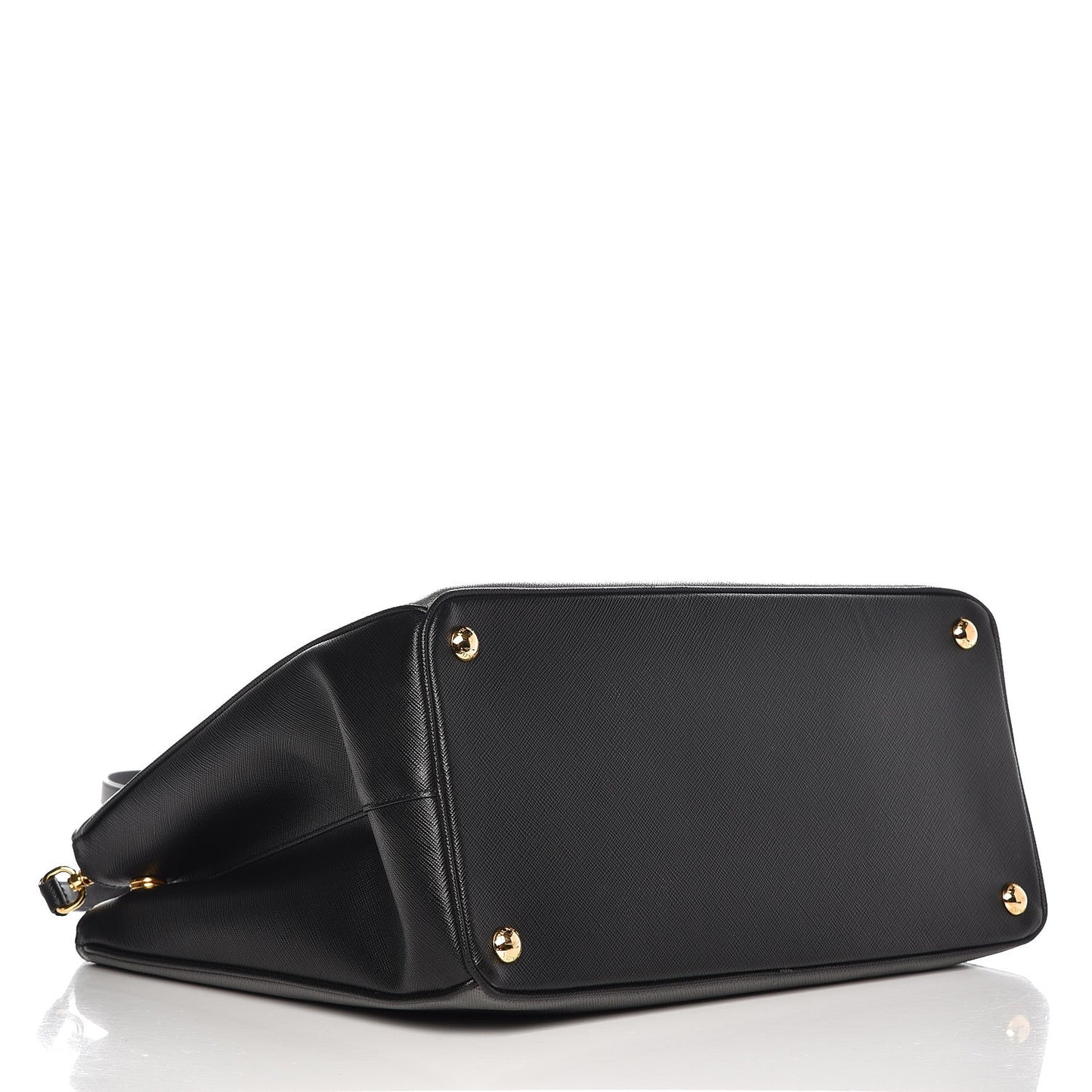 Saffiano Lux Medium Bi-Color Tote Nero Black Marmo