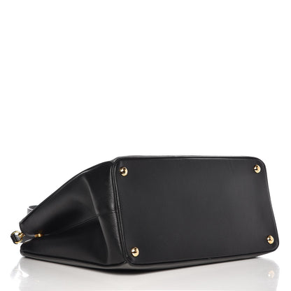 Prada Saffiano Lux Medium Bi-Color Tote Nero Black Marmo 4 of 7