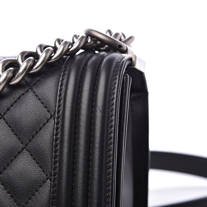 Chanel Lambskin Quilted Small Boy Flap Black 13 of 13