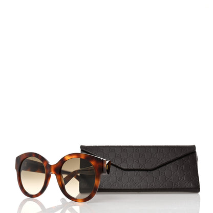 Gucci Acetate Round Frame GG Star Sunglasses GG0207S Tortoiseshell 8 of 8