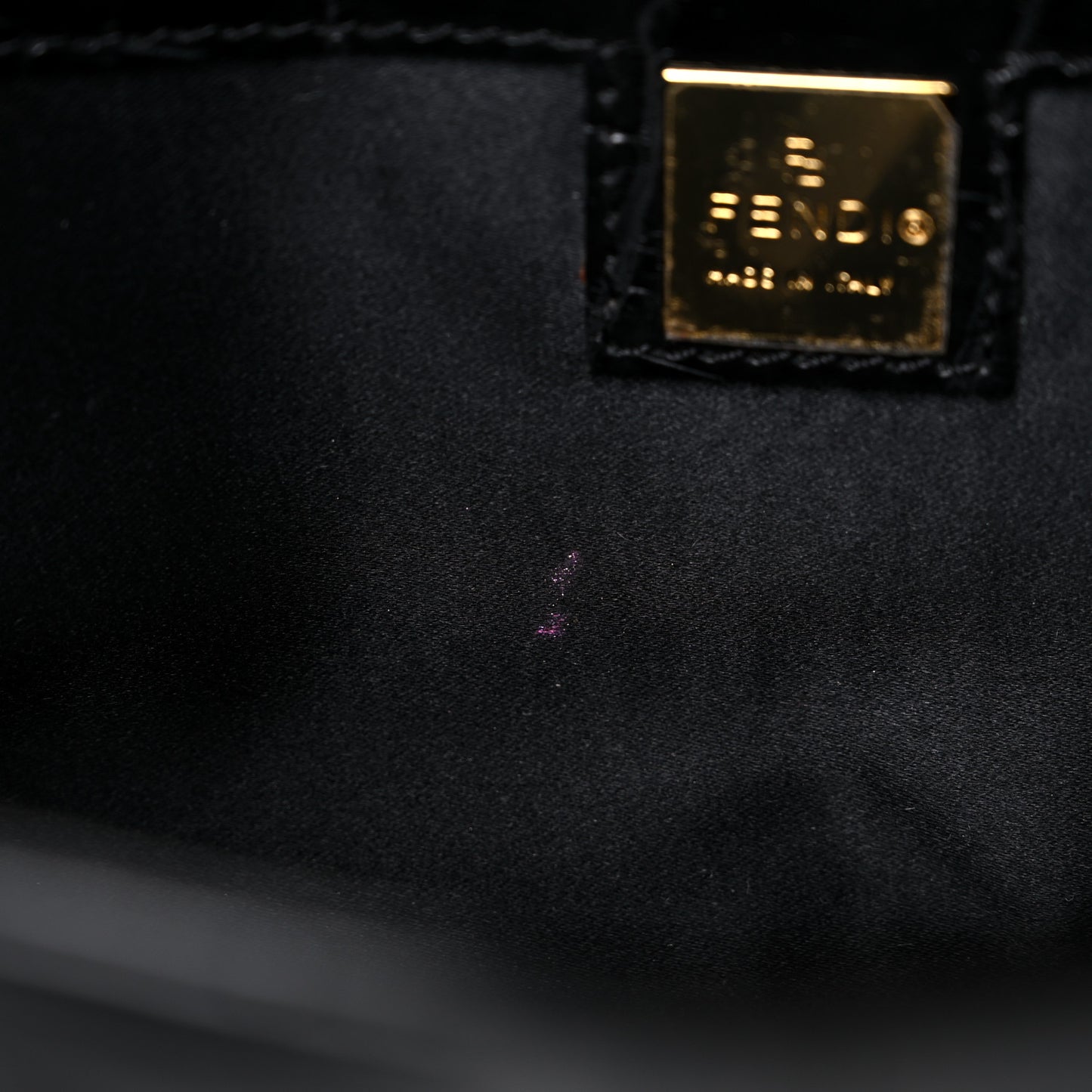 Crocodile Crystal Baguette Black