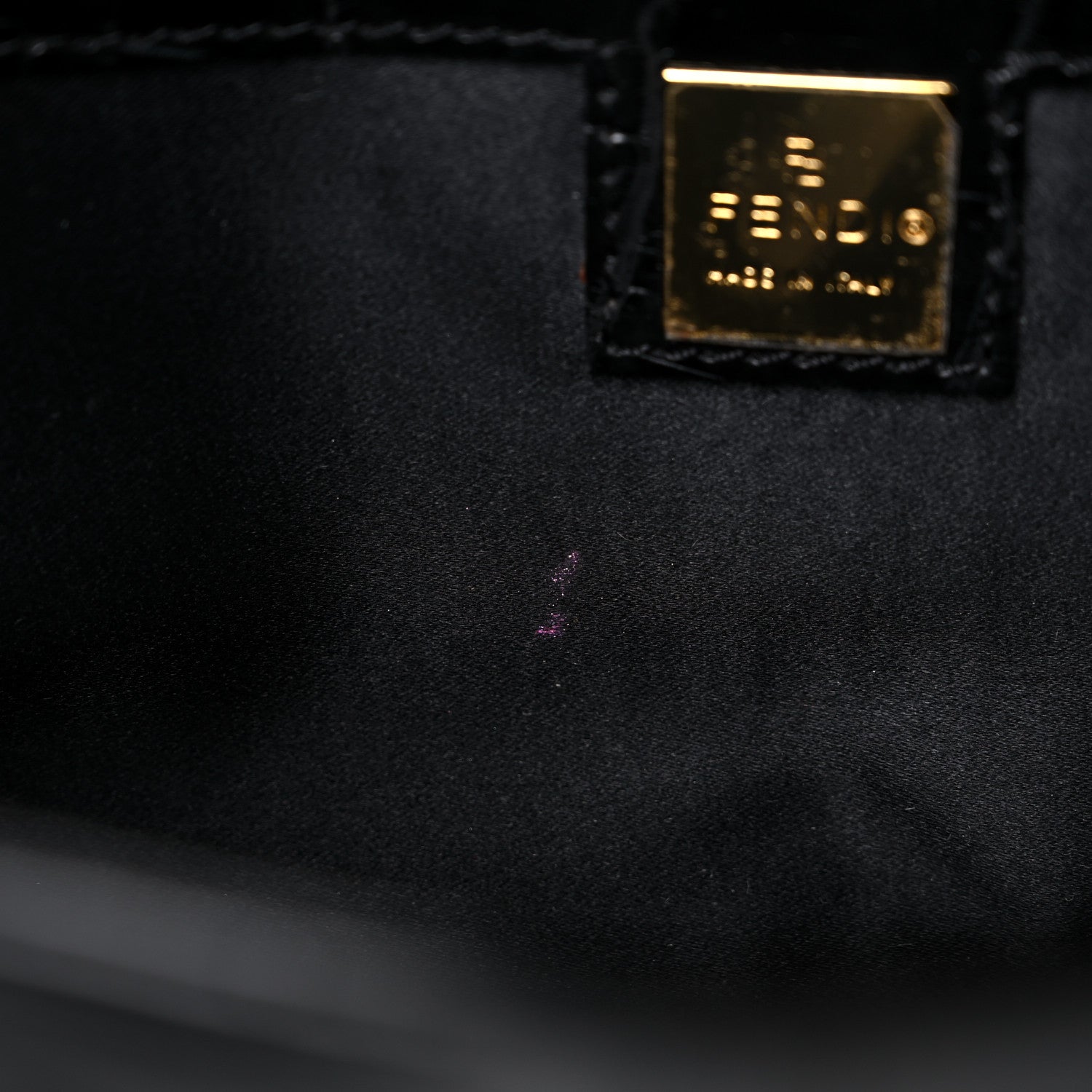 Fendi Crocodile Crystal Baguette Black 11 of 12
