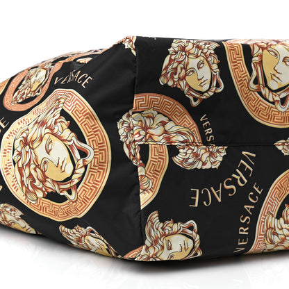 Versace Nylon Medusa Print Tote Black 8 of 12
