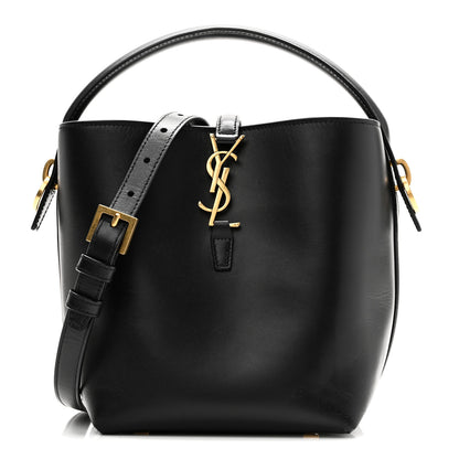 Saint Laurent Shiny Calfskin Le 37 Bucket Bag Black 1 of 9