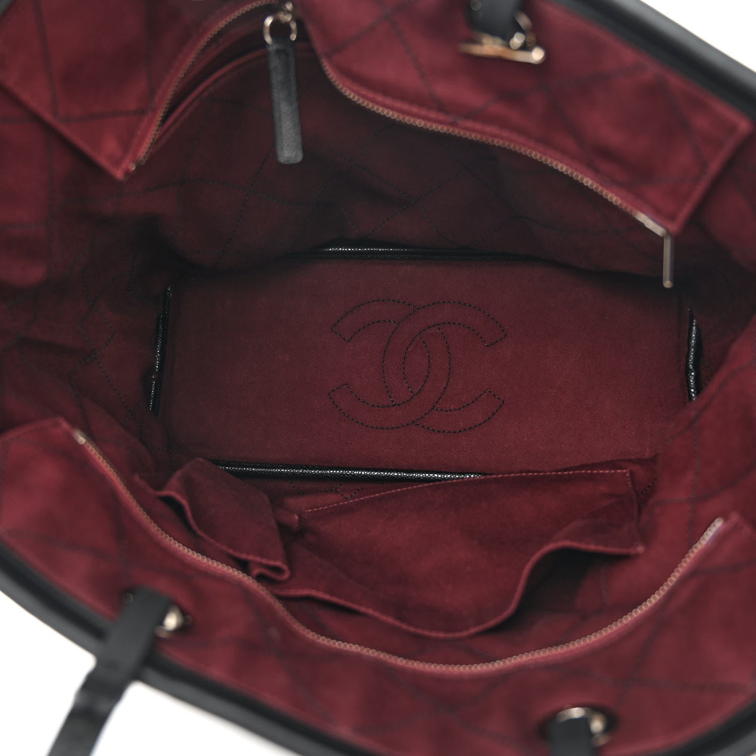 Chanel Grained Calfskin Shopping Fever Tote  Black 5 of 13
