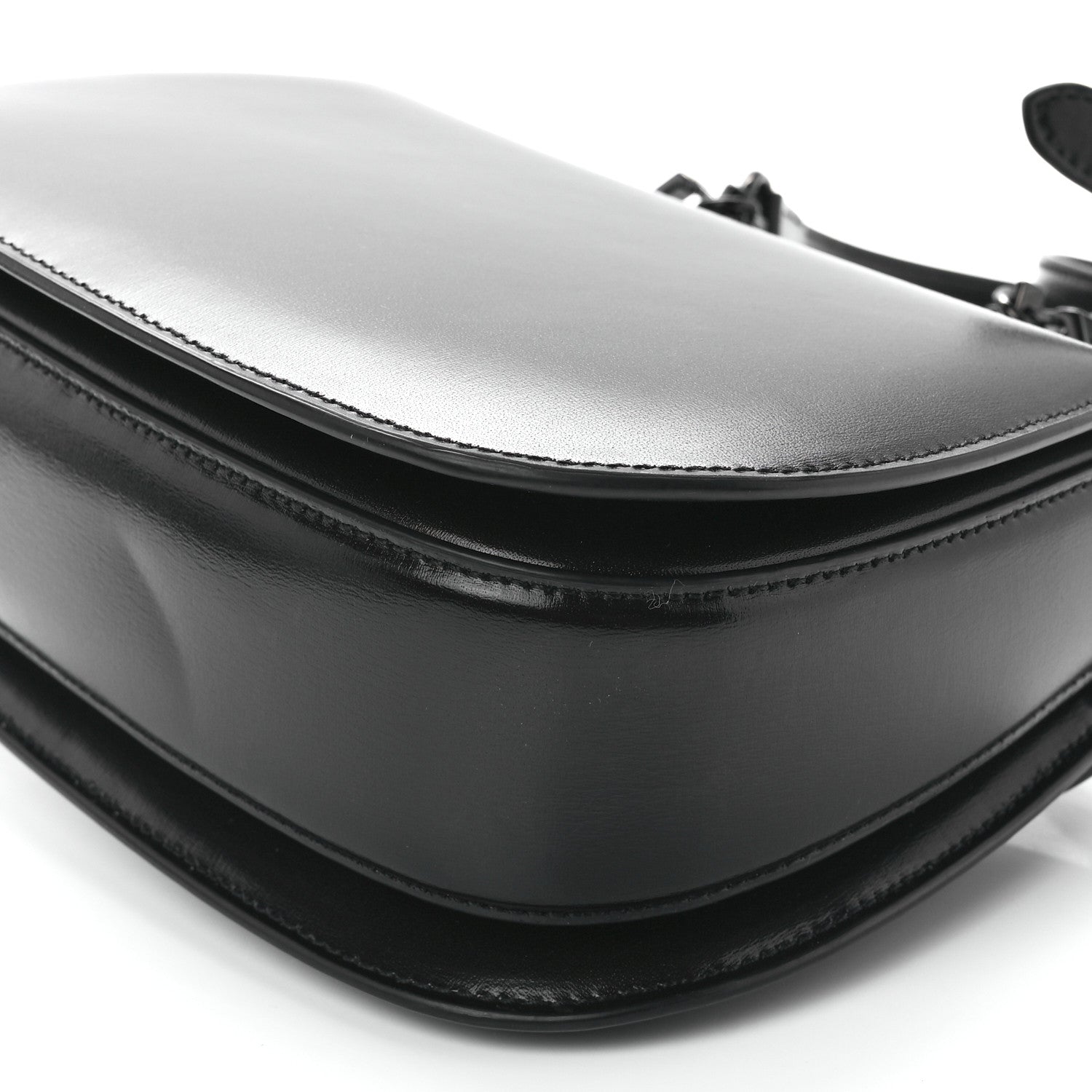 Gucci Boarded Dyana Lux Calfskin Web Monochrome Small Bamboo 1947 Top Handle Bag Black 13 of 13