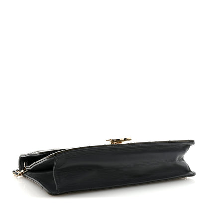 Chanel Patent Quilted Golden Class Wallet on Chain WOC Dark Grey 4 of 10