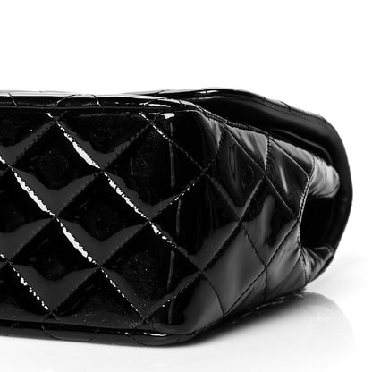 Chanel Patent Quilted Jumbo Double Flap Black 10 of 10