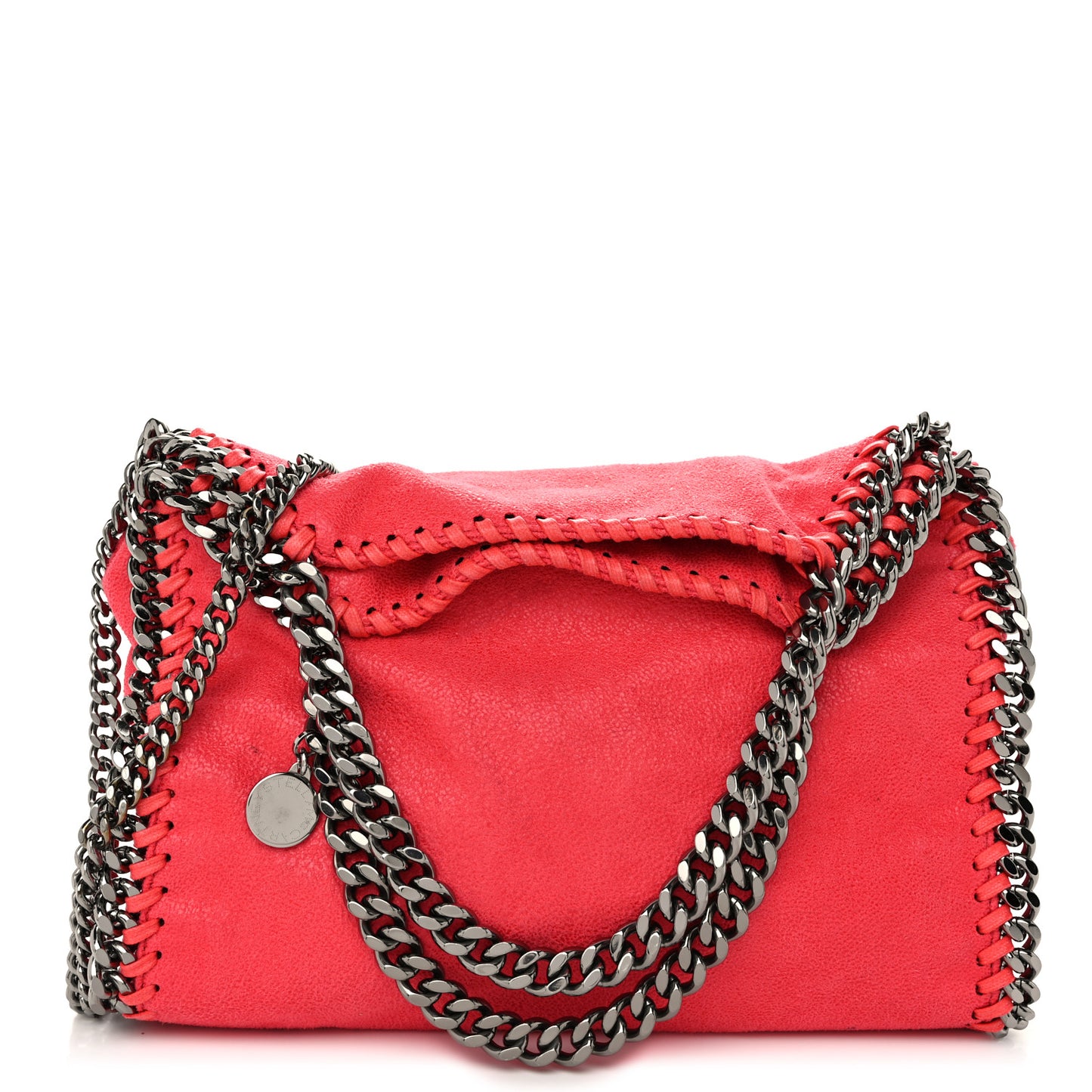 Shaggy Deer Mini Falabella Fold Over Tote Pink Fluo