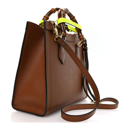 Gucci Wonka Grain Calfskin Small Diana Tote Bag Cuir Yellow Fluo 3 of 11