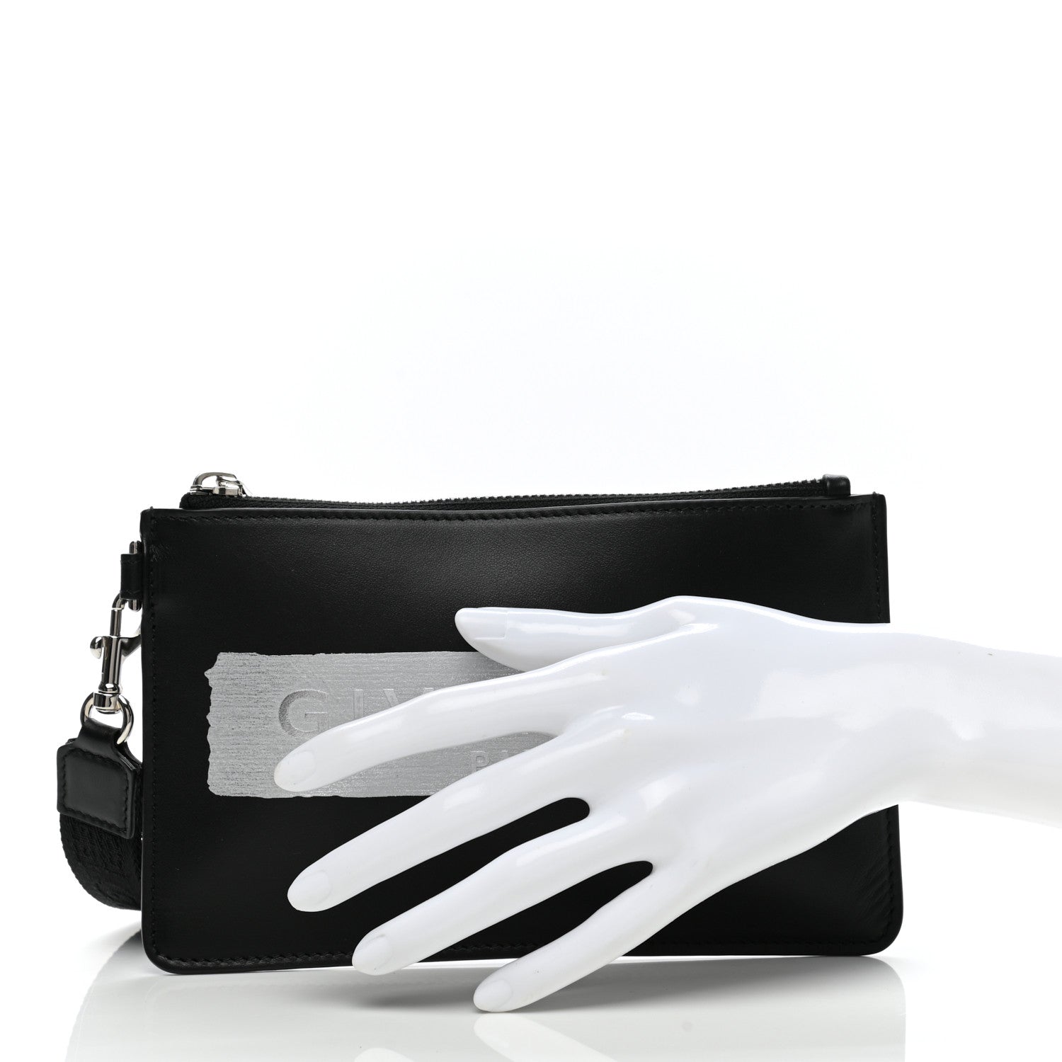 Givenchy Smooth Calfskin Zip Wrislet Black 2 of 7