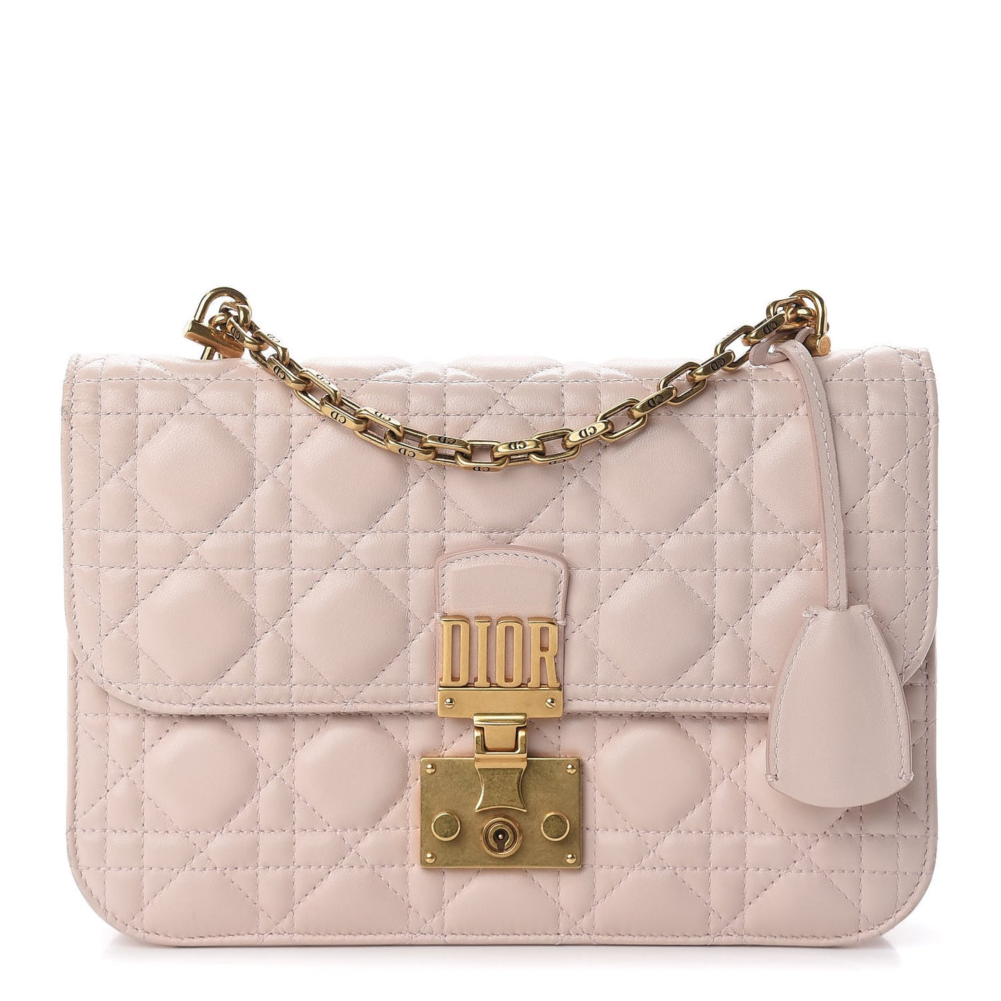 Lambskin Cannage Large Dioraddict Flap Rose Poudre