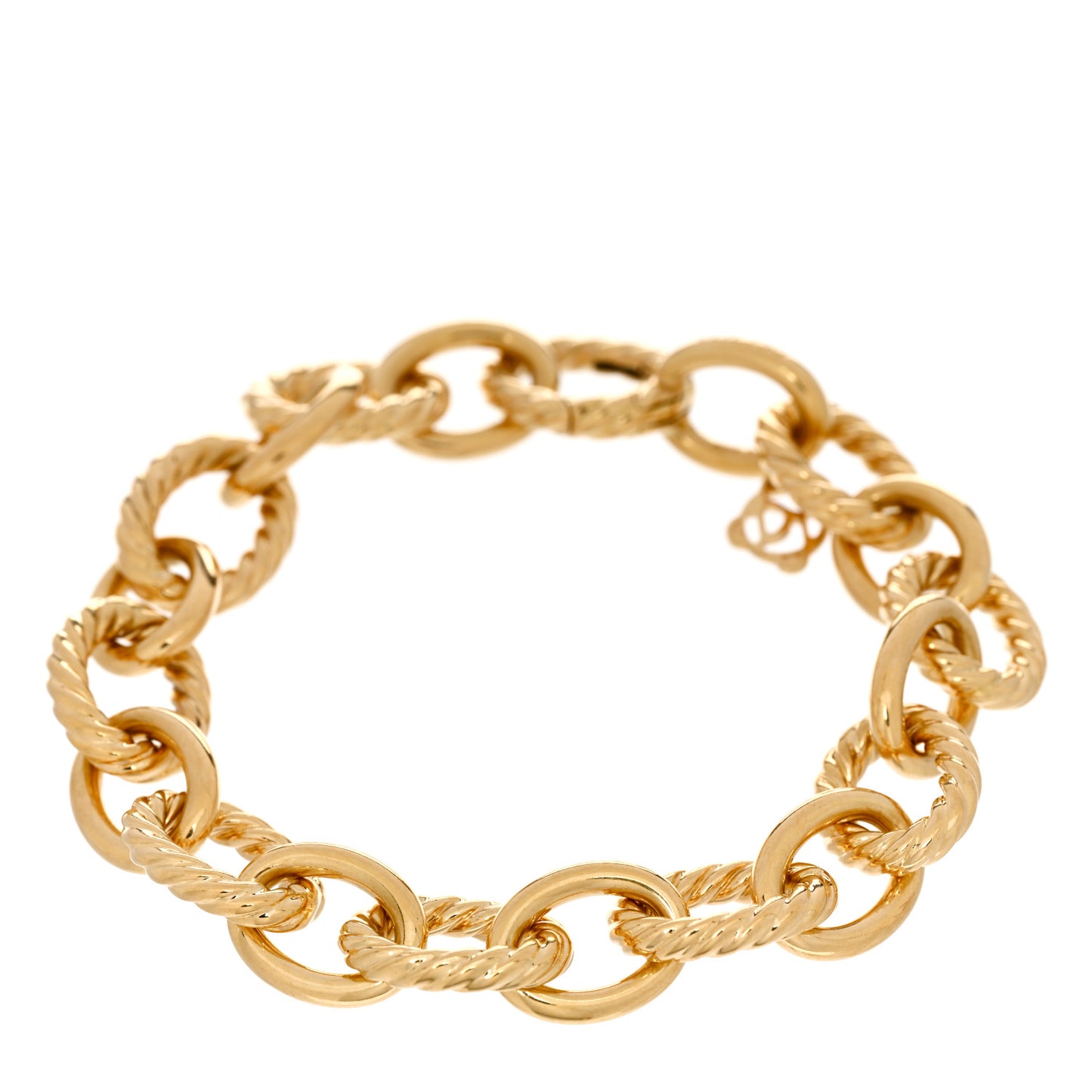 18K Yellow Gold 12mm Large Oval Link Bracelet