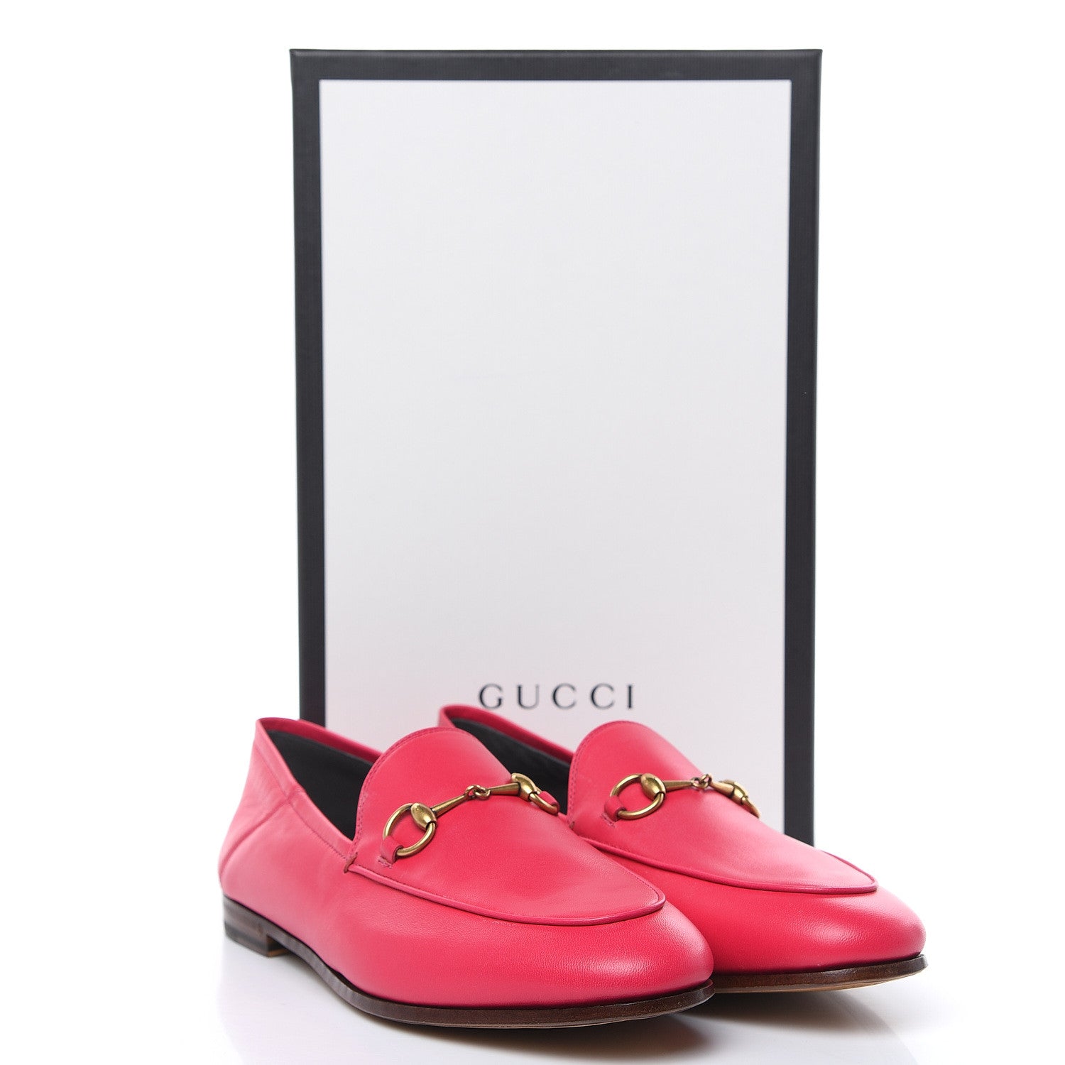Gucci Lambskin Womens Brixton Horsebit Loafers 38.5 Hot Pink 10 of 10