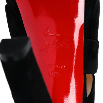 Christian Louboutin Suede Apron Lili 120 Pumps 40.5 Black 6 of 9