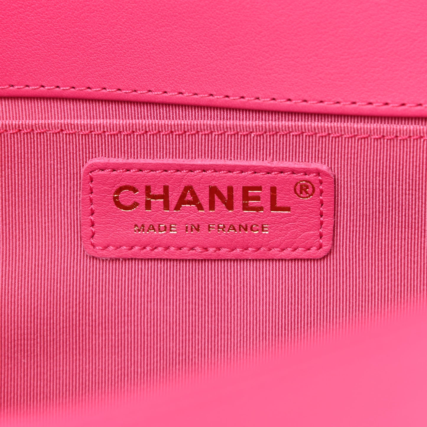 Calfskin Quilted Medium Boy Flap Fuchsia