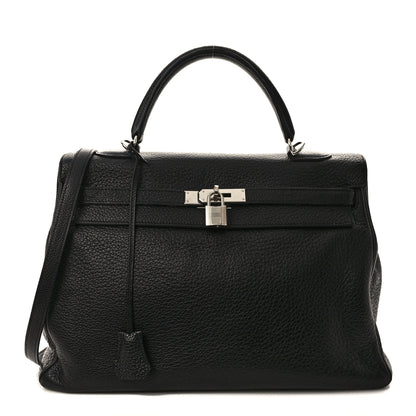Hermes Buffle Skipper Kelly Retourne 35 Black 1 of 18