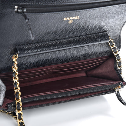 Chanel Caviar Quilted Wallet On Chain WOC Black 5 of 10