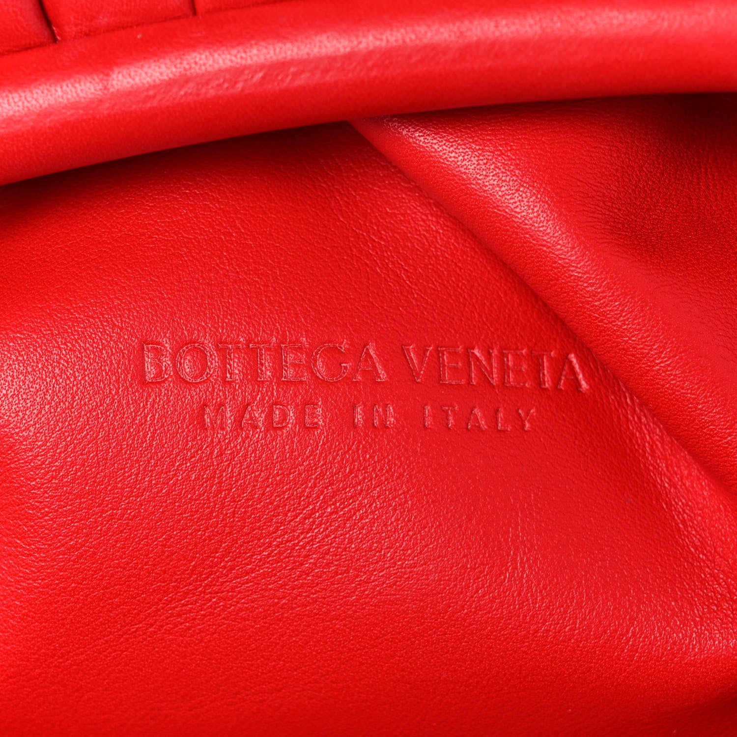 Bottega Veneta Smooth Butter Calf The Pouch Oversized Clutch Bright Red 6 of 9