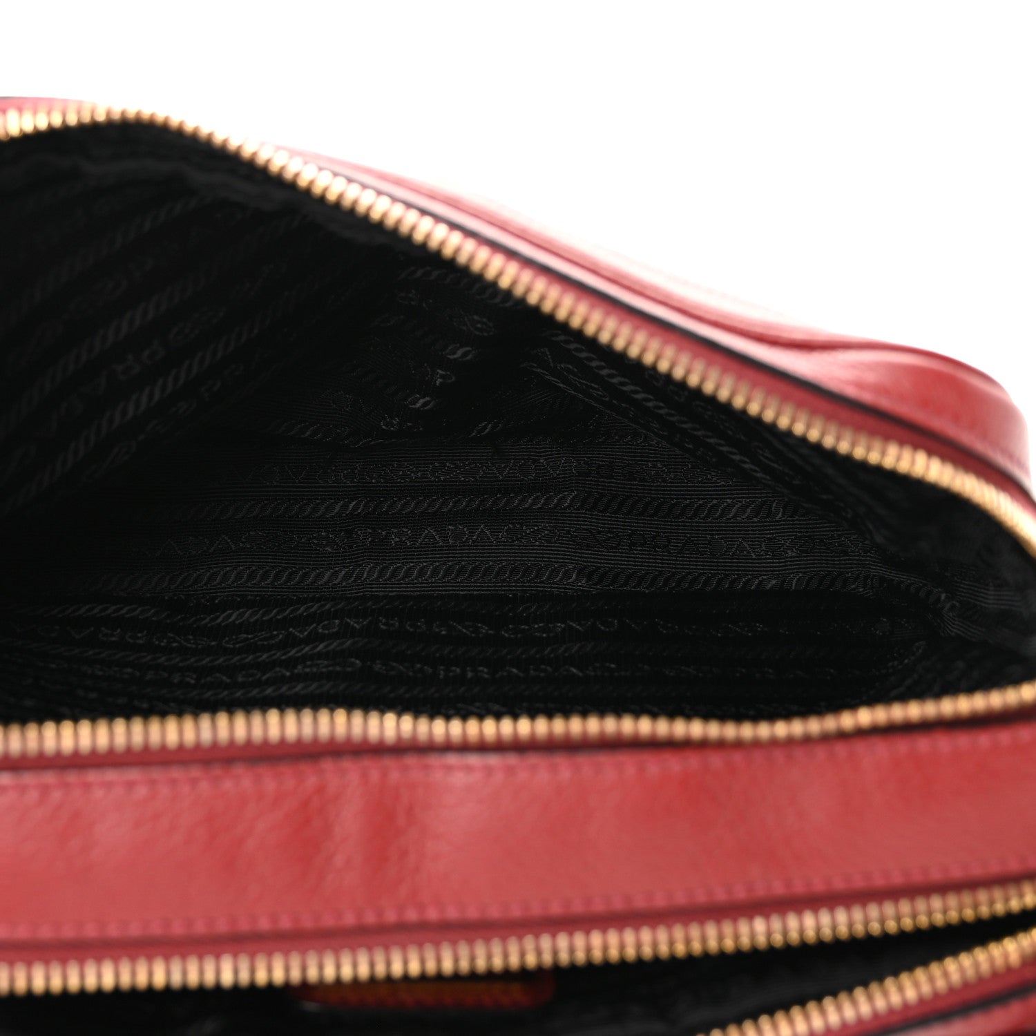 Prada Vitello Daino Medium Double Zip Shoulder Bag Rosso 5 of 10