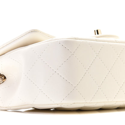 Chanel Lambskin Quilted Mini Rectangular Flap White 4 of 8