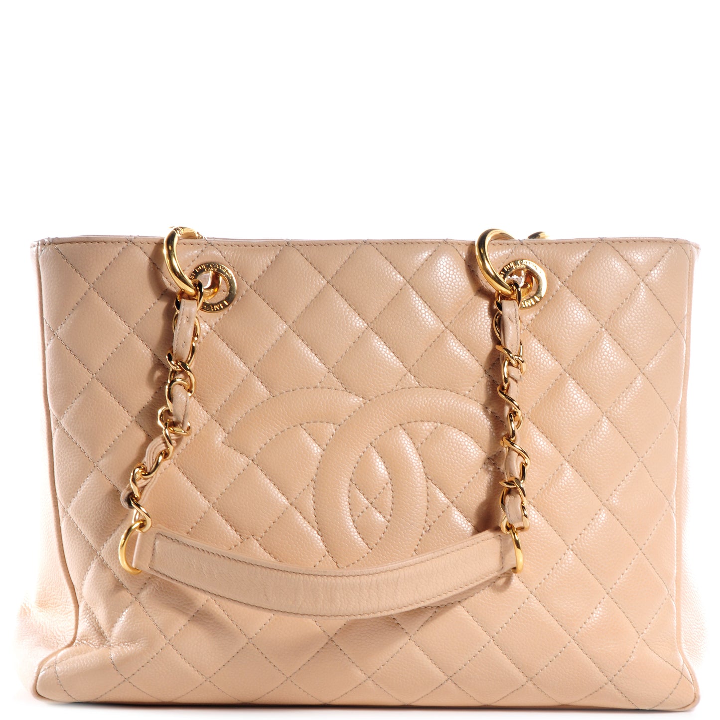 Caviar Grand Shopping Tote GST Beige Clair