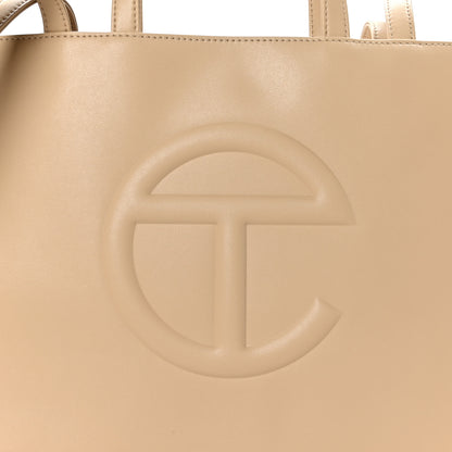 Telfar Vegan Leather Medium Shopping Bag Cream 7 of 9