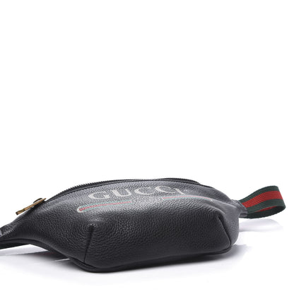 Gucci Grained Calfskin Small Logo Belt Bag Black 3 of 10