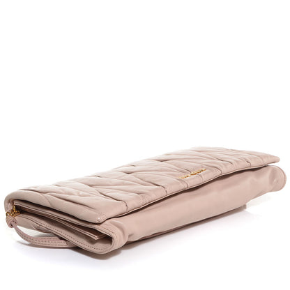Miu Miu Nappa Matelasse Clutch Cipria 4 of 9