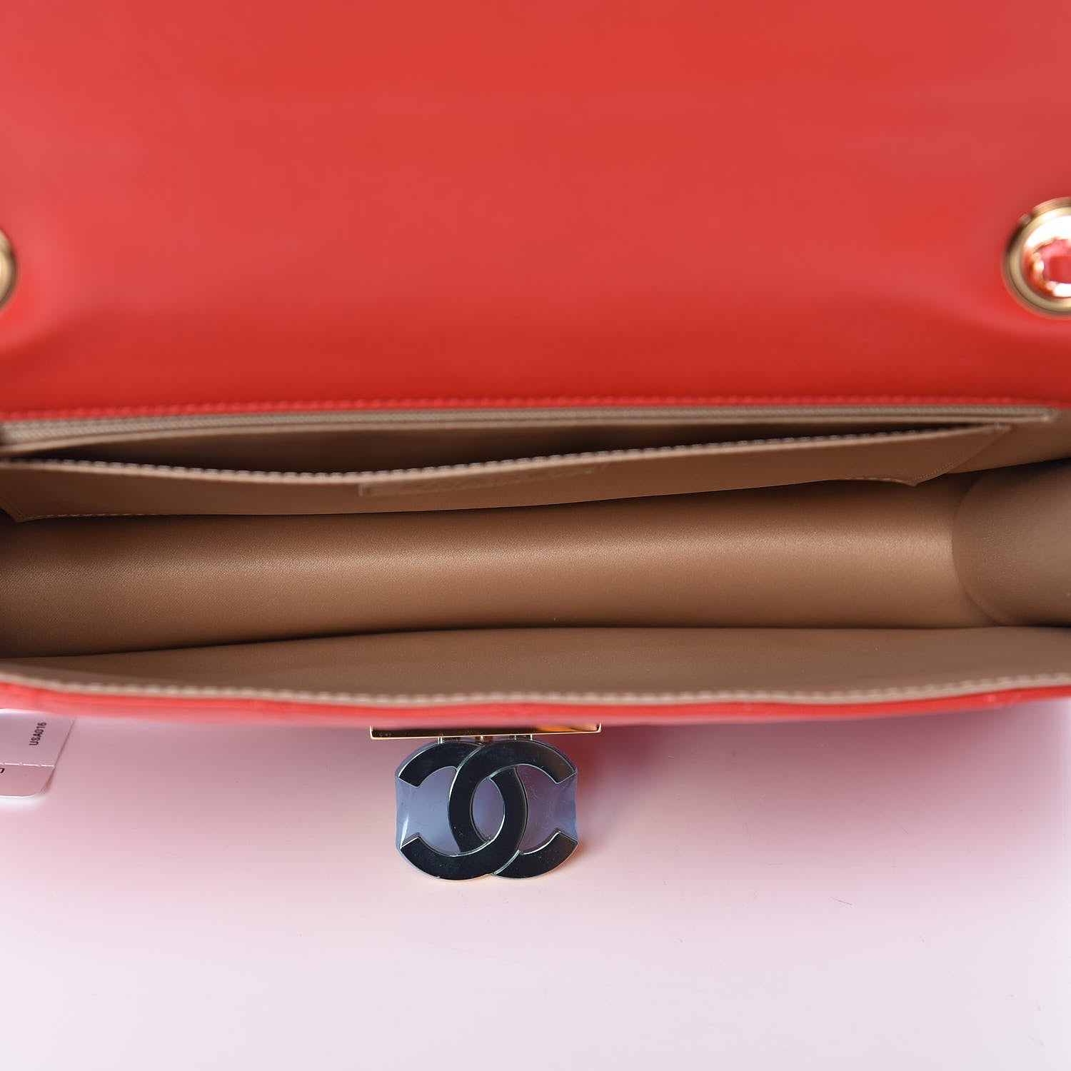 Chanel Lambskin Quilted Large Golden Class Flap Red 7 of 10