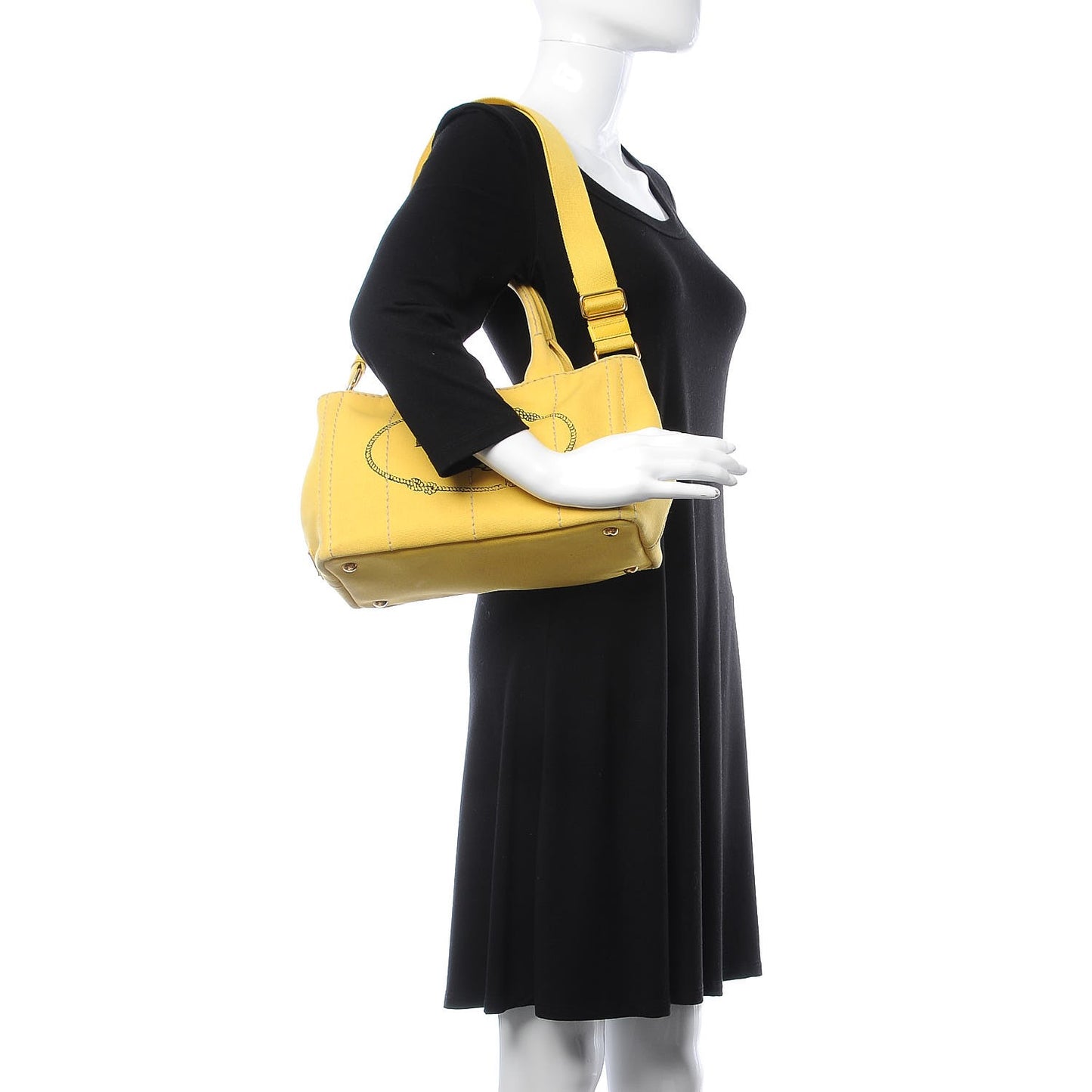 Canvas Canapa Small Logo Tote Yellow