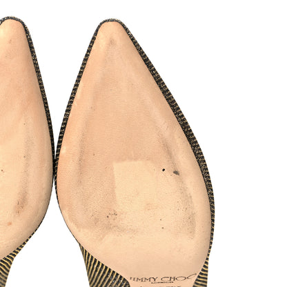 Jimmy Choo Glitter Fabric Romy 85 Pumps 36.5 Light Bronze 10 of 11