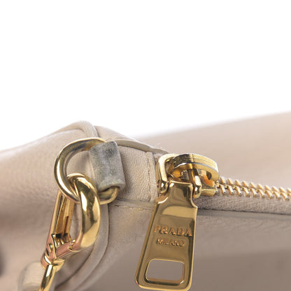 Prada Vitello Daino Pochette Bag Talco 8 of 13