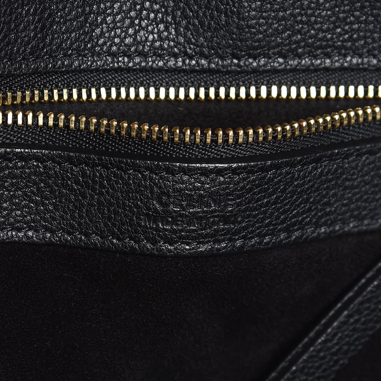 Celine Soft Grained Calfskin Medium Belt Cabas Phantom Black 6 of 6