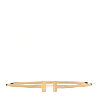 Tiffany 18K Yellow Gold Narrow T Wire Bracelet 1 of 3