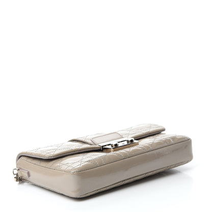 Christian Dior Patent Cannage New Lock Pouch Grey 4 of 10
