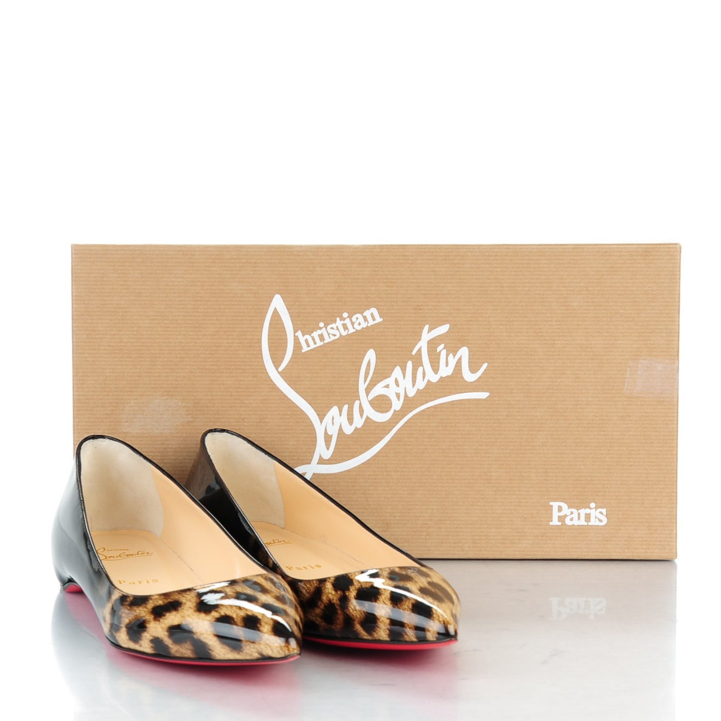Patent Degrade Leopard Pigalle Follies Flats 39 Leopard Black