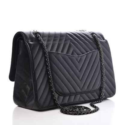 Chanel Sheepskin Chevron Quilted 2.55 Reissue 227 Flap So Black 4 of 9
