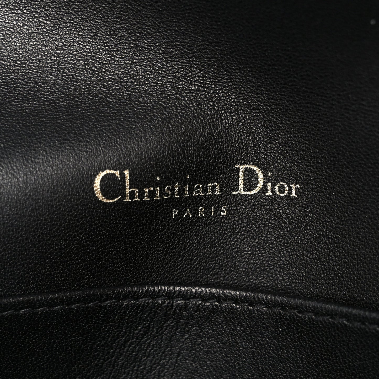 Lambskin Cannage Lady Dior Pouch Black