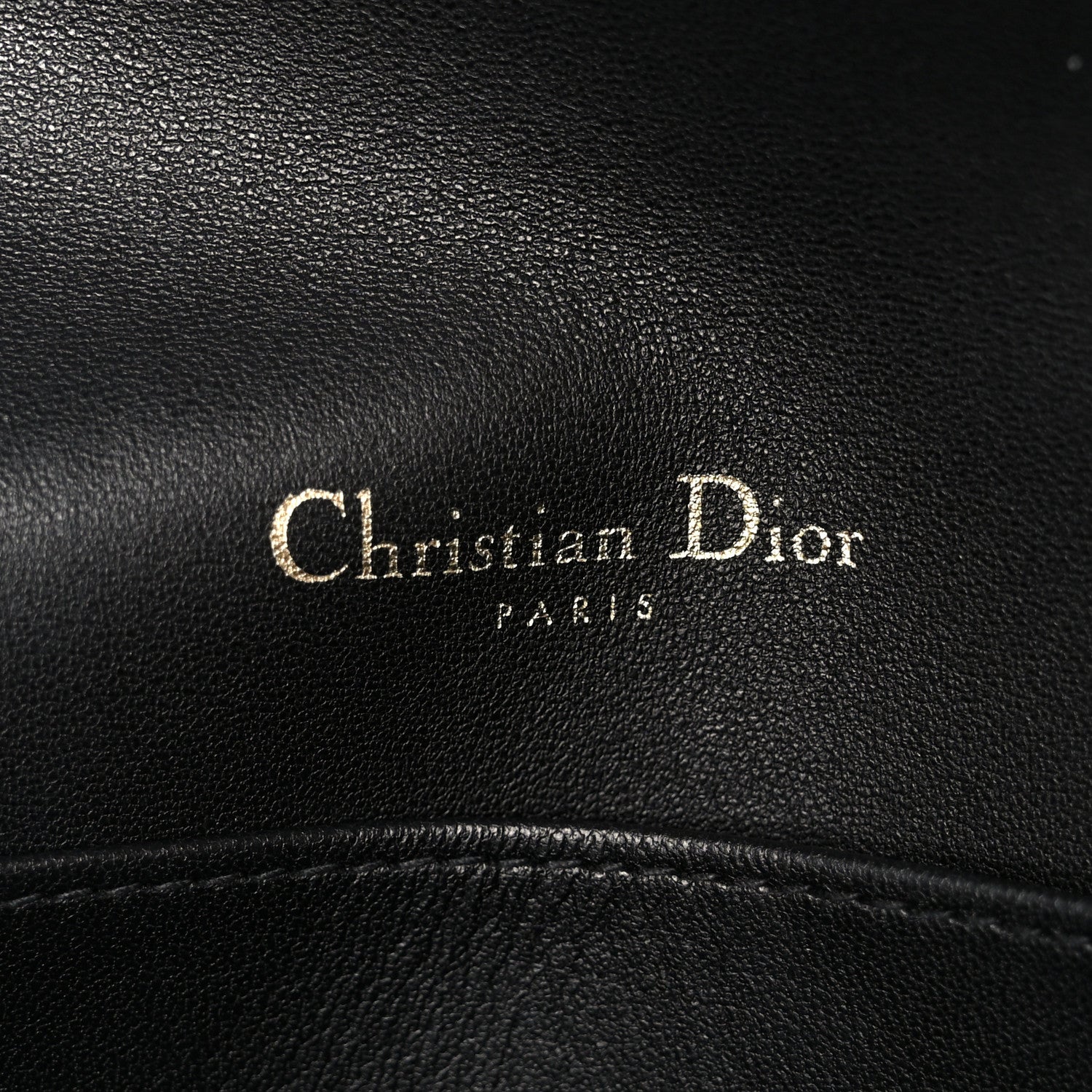 Christian Dior Lambskin Cannage Lady Dior Pouch Black 7 of 16