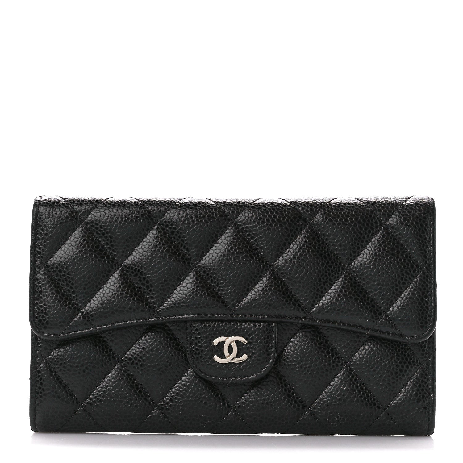 Chanel Caviar Quilted Large Flap Wallet Black 1 of 15