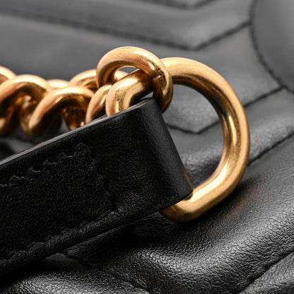 Gucci Calfskin Matelasse Small GG Marmont Chain Shoulder Bag Black 12 of 12