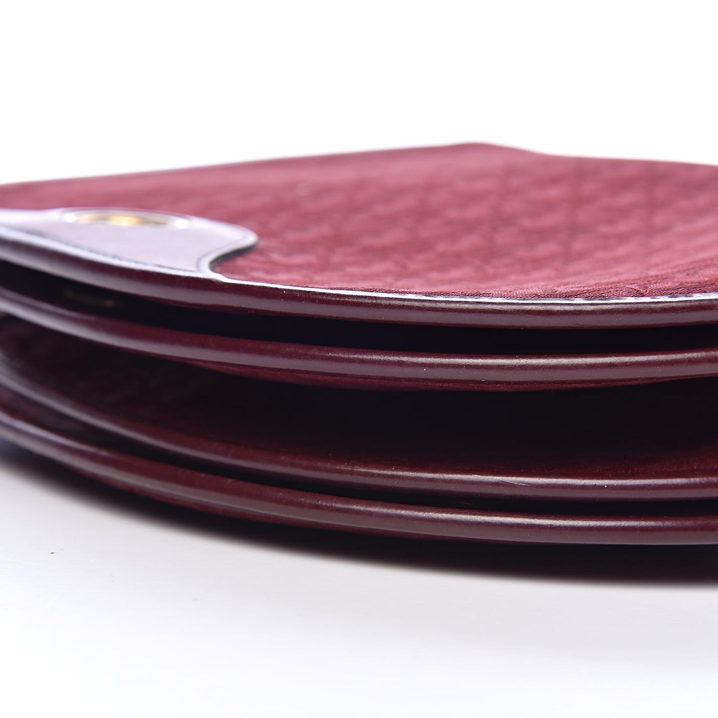 Monogram Round Chain Crossbody Red