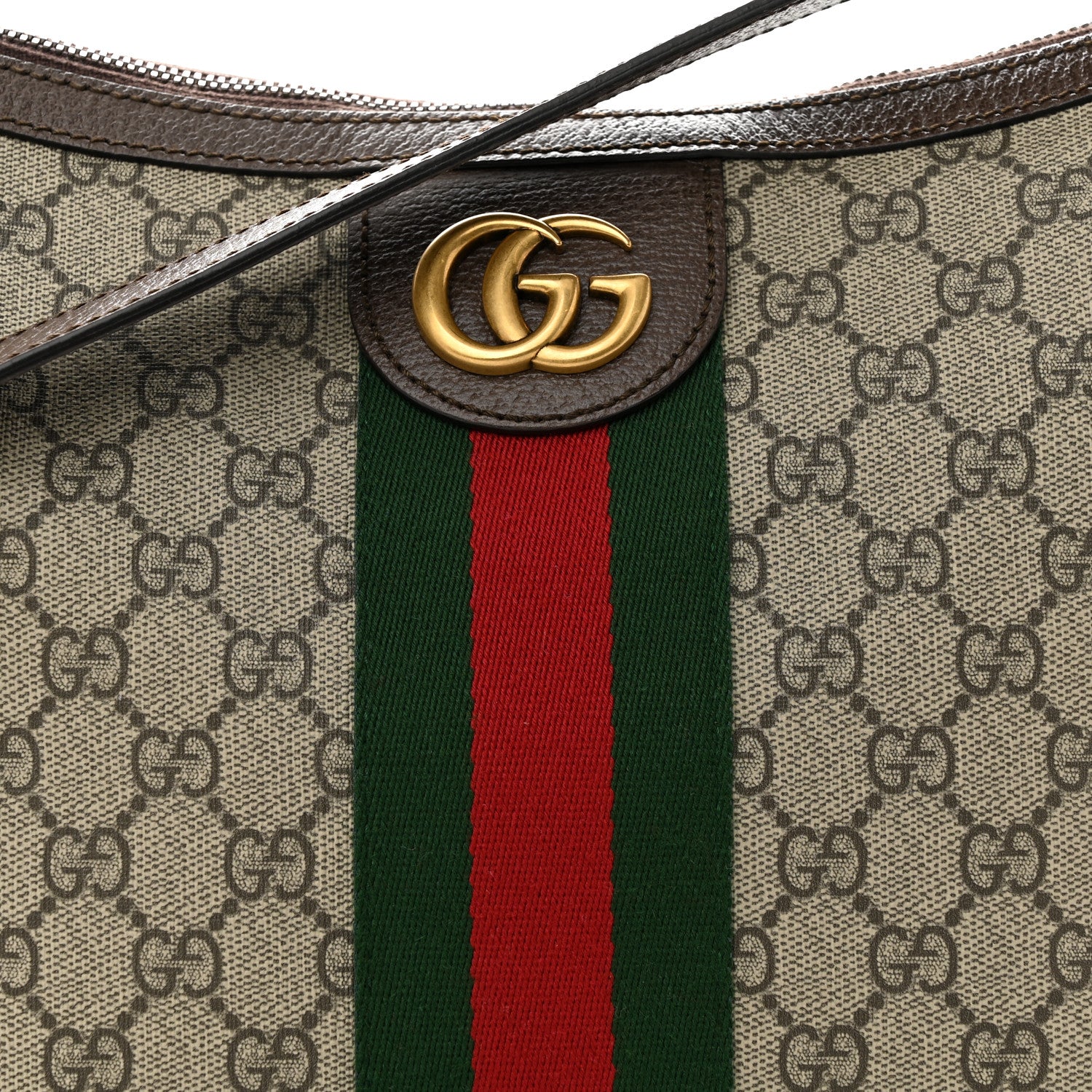 Gucci GG Supreme Monogram Web Small Ophidia Half Moon Hobo Brown 8 of 10