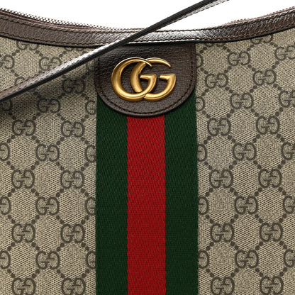 Gucci GG Supreme Monogram Web Small Ophidia Half Moon Hobo Brown 8 of 10