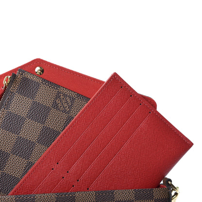 Louis Vuitton Damier Ebene Pochette Felicie Chain Wallet 7 of 12