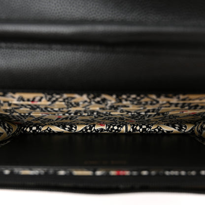 Chanel Caviar Quilted Striated CC Wallet On Chain WOC Black 5 of 11